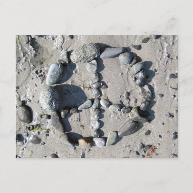 Postal de paz con piedras (Anverso)