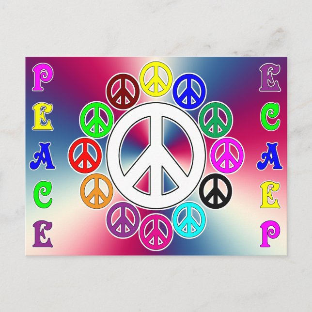 postal de paz de arriba y abajo (Anverso)