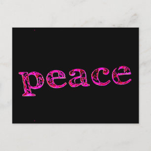 postal de paz rosa/negra