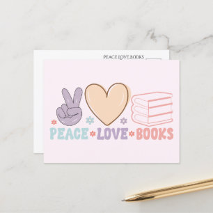 Postal de Peace Love Books