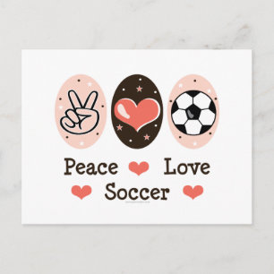 Postal de Peace Love Soccer