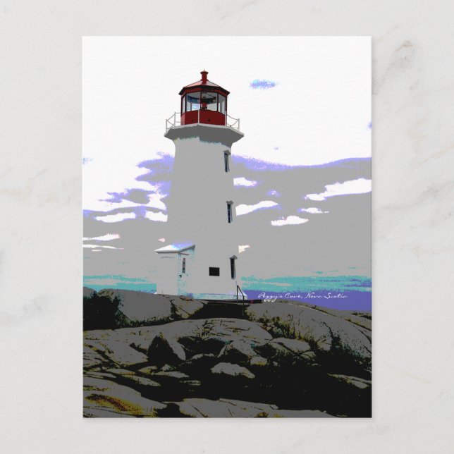 Postal de Peggy's Cove Lighthouse Nova Scotia (Anverso)