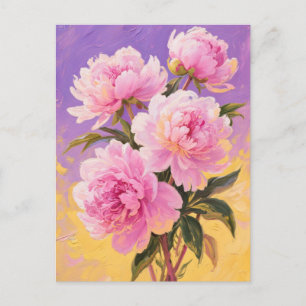 Postal de peonatos rosados