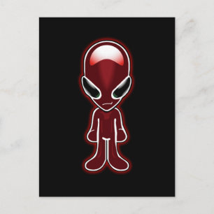 Postal de pequeño hombre rojo