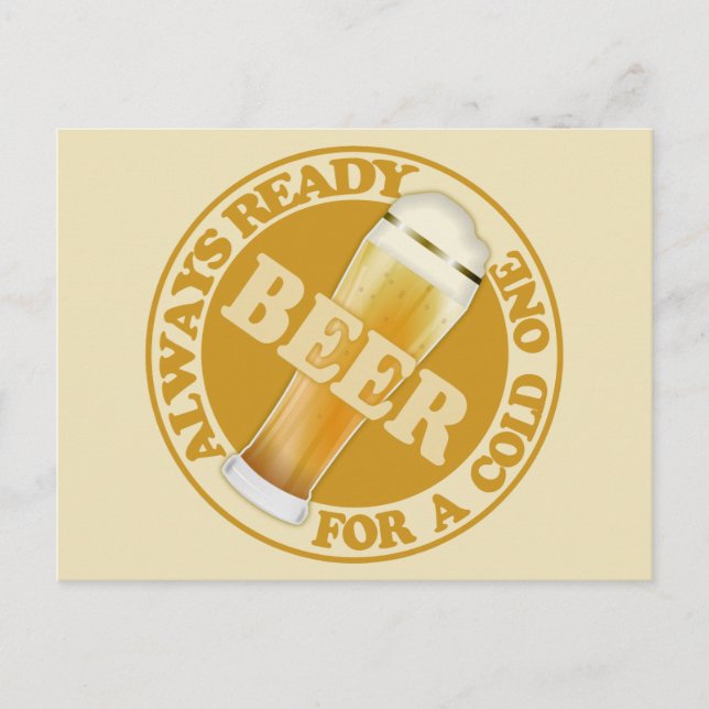 postal de personalizable BEER (Anverso)