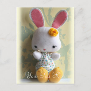 Postal de Personalizable de conejito lindo