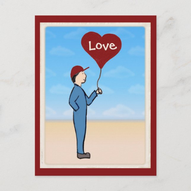 Postal de Personalizable de entrega de amor (Anverso)