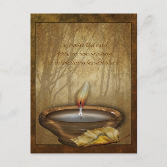 Postal de Personalizable de Velas Forestales (Anverso)