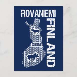 Postal de personalizable FINLAND MAP - Rovaniemi