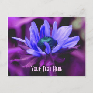 Postal de Personalizable floral de margarita morad