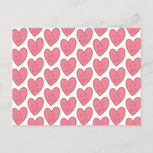 Postal de personalizable U R Hot Funny Candy Hearc
