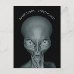 postal de personalizado Alien de OVNI
