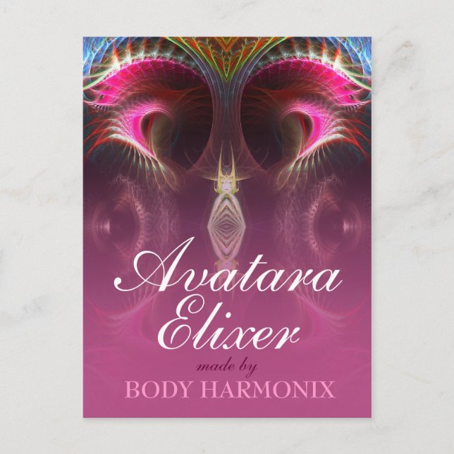 Postal de Personalizado de arte fractal interior (Anverso)