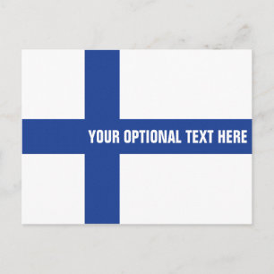 postal de personalizado de bandera finlandesa