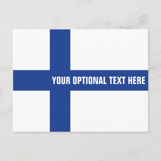 postal de personalizado de bandera finlandesa (Anverso)