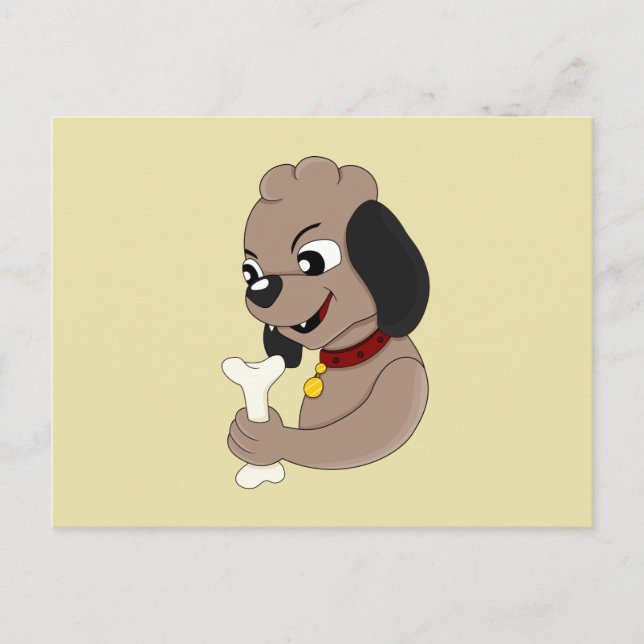 Postal de personalizado de cachorro lindo (Anverso)