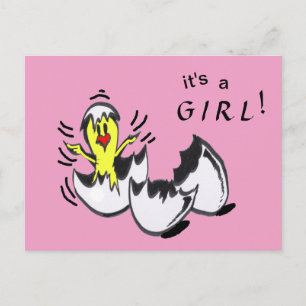 Postal de Personalizado de chica bebé
