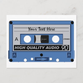 Postal de personalizado de cinta de cassette