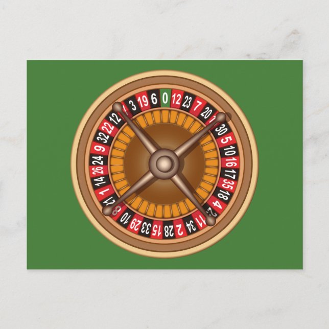 Postal de personalizado de rueda de ruleta (Anverso)
