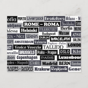 postal de personalizado Europeo de Viajeros