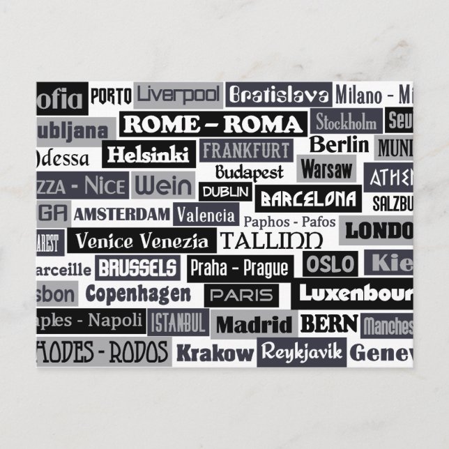 postal de personalizado Europeo de Viajeros (Anverso)