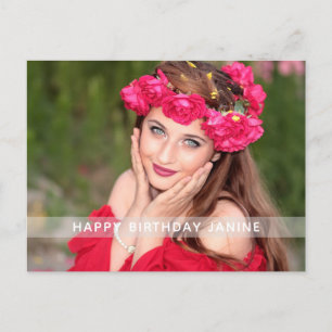 Postal de Personalizado fotográfico de cumpleaños
