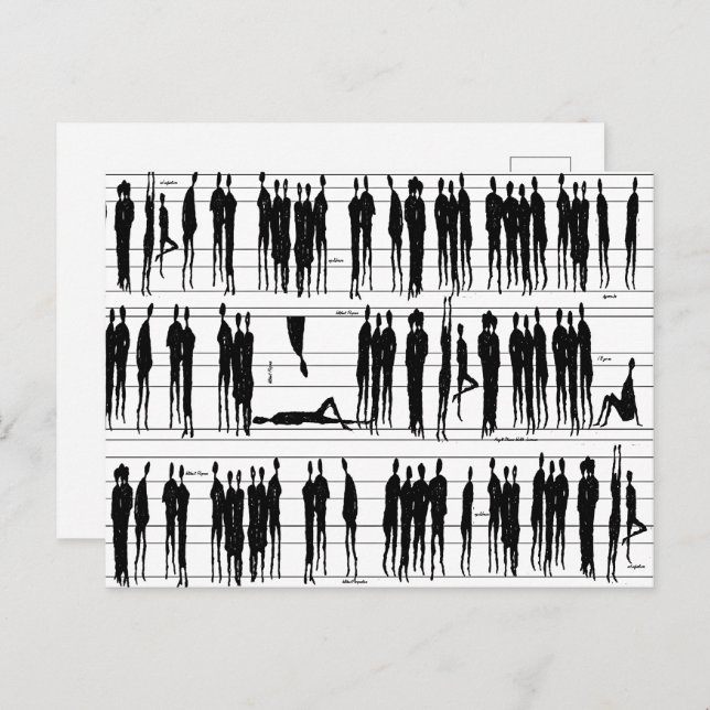 POSTAL DE PERSONAS MUSICALES (Anverso / Reverso)