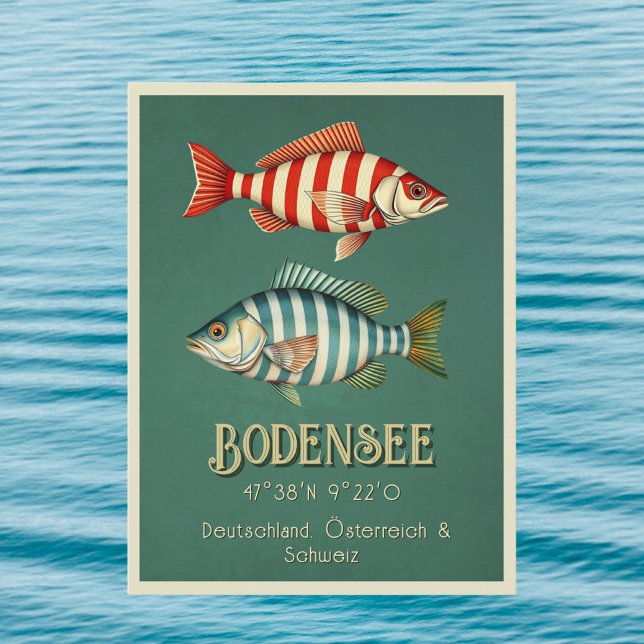 Postal de pescado de Lake Constance Bodensee Alema (Subido por el creador)