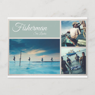 Postal de pescadores de Sri Lanka