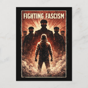 Postal De pie contra la oscuridad