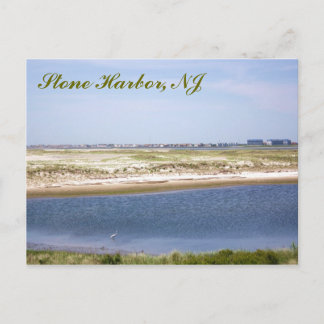 Postal de piedra del punto del puerto