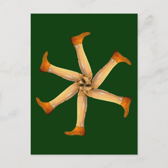 Postal de piernas de madera (Anverso)
