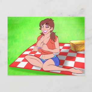 Postal de Pin-Up Personalizado picnic