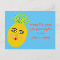 Postal de piña coladas