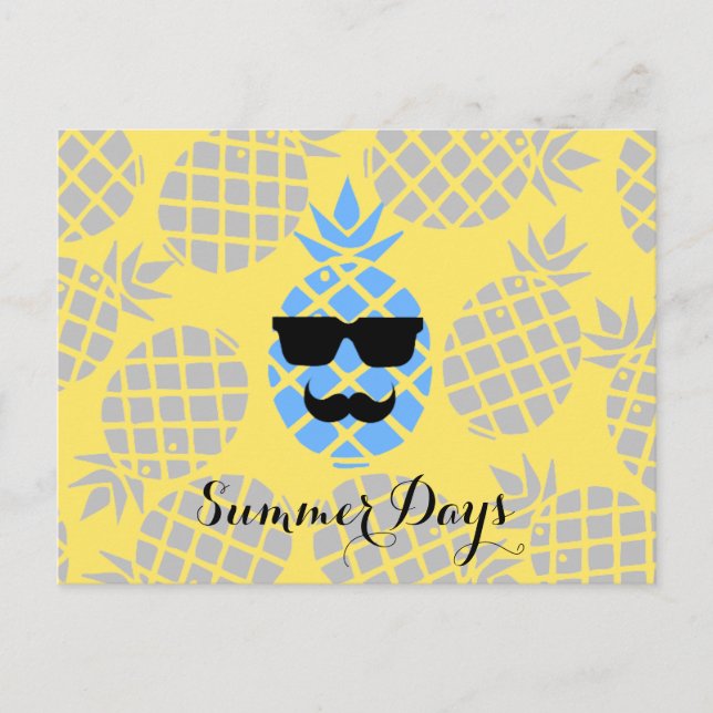 Postal de piña "Días de verano" (Anverso)
