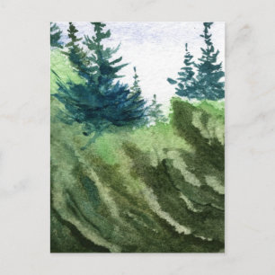 Postal de "Pines en primavera" en las carreteras r