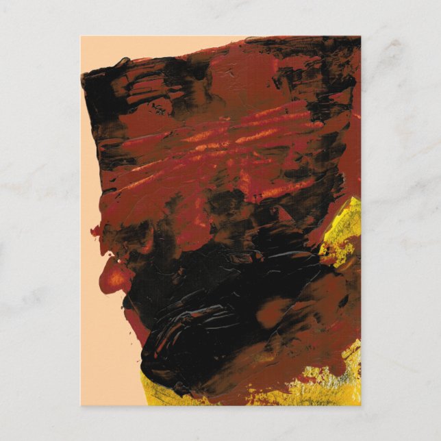 Postal de pintura acrílica de barra de chocolate g (Anverso)