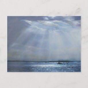 Postal de pintura de aceite de Poole Harbour