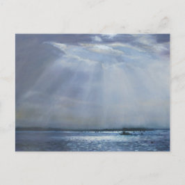 Postal de pintura de aceite de Poole Harbour