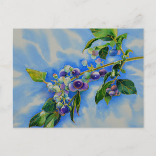 Postal de pintura de color azul