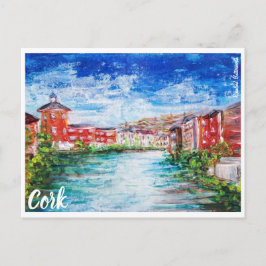 Postal de pintura de Cork, River Lee