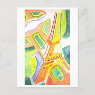 Postal de pintura de la Torre Eiffel de Robert Del