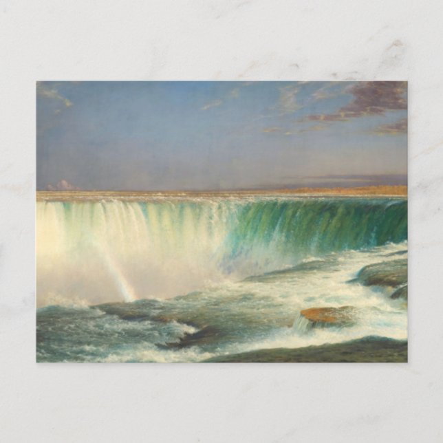 Postal de pintura de las cataratas del Niágara (Anverso)