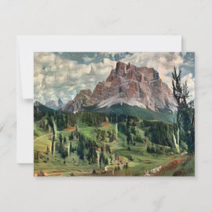 Postal de pintura de Monte Pelmo