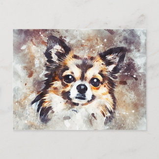 Postal de pintura de perro de Chihuahua