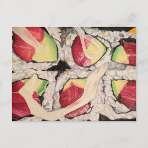 Postal de pintura de sushi