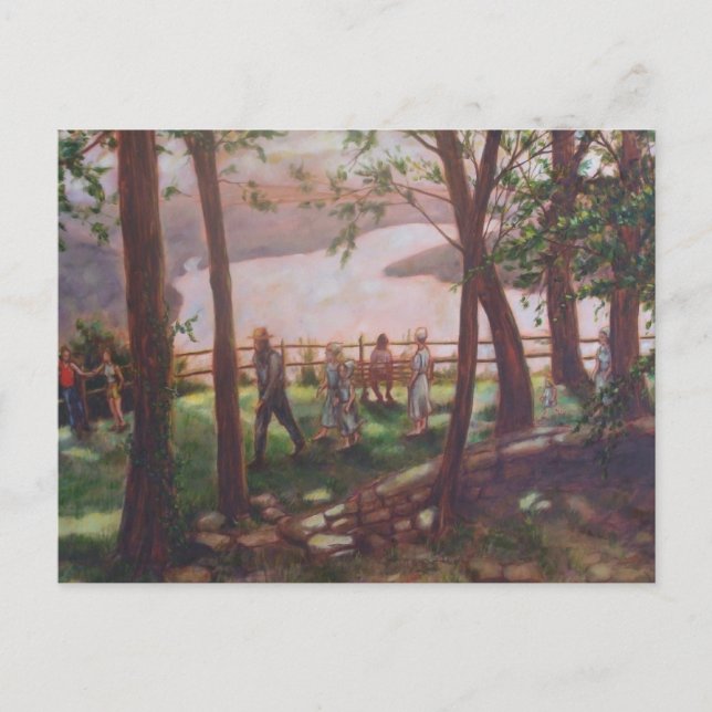 Postal de pintura del condado de Pinnacle Point La (Anverso)