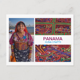 Postal de pinturas de Kuna de Panamá