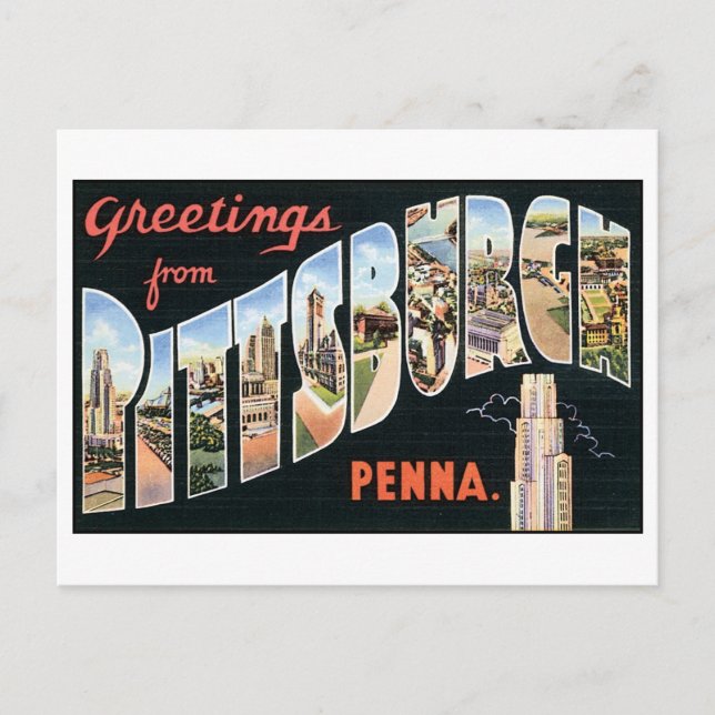 Postal de Pittsburgh vintage (Anverso)
