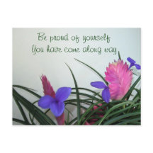 Postal de plantas de fresa rosa